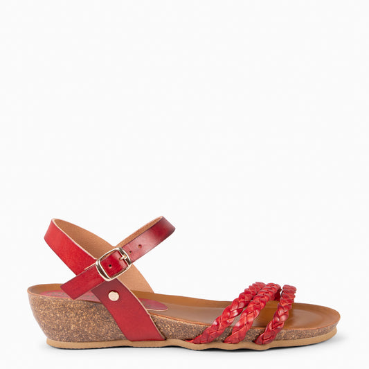 CORFU – SANDALIAS BIO ROJO