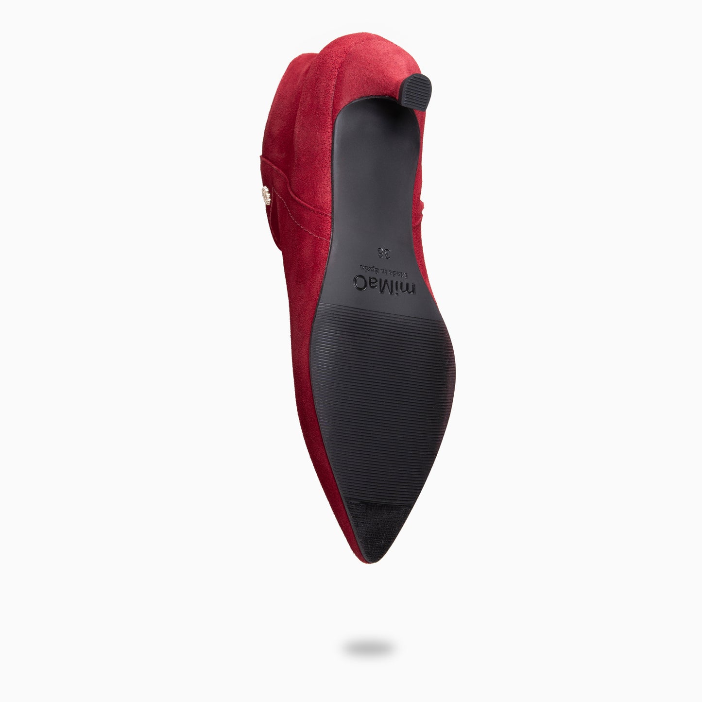 LORD– Botines tacón bajo ROJO