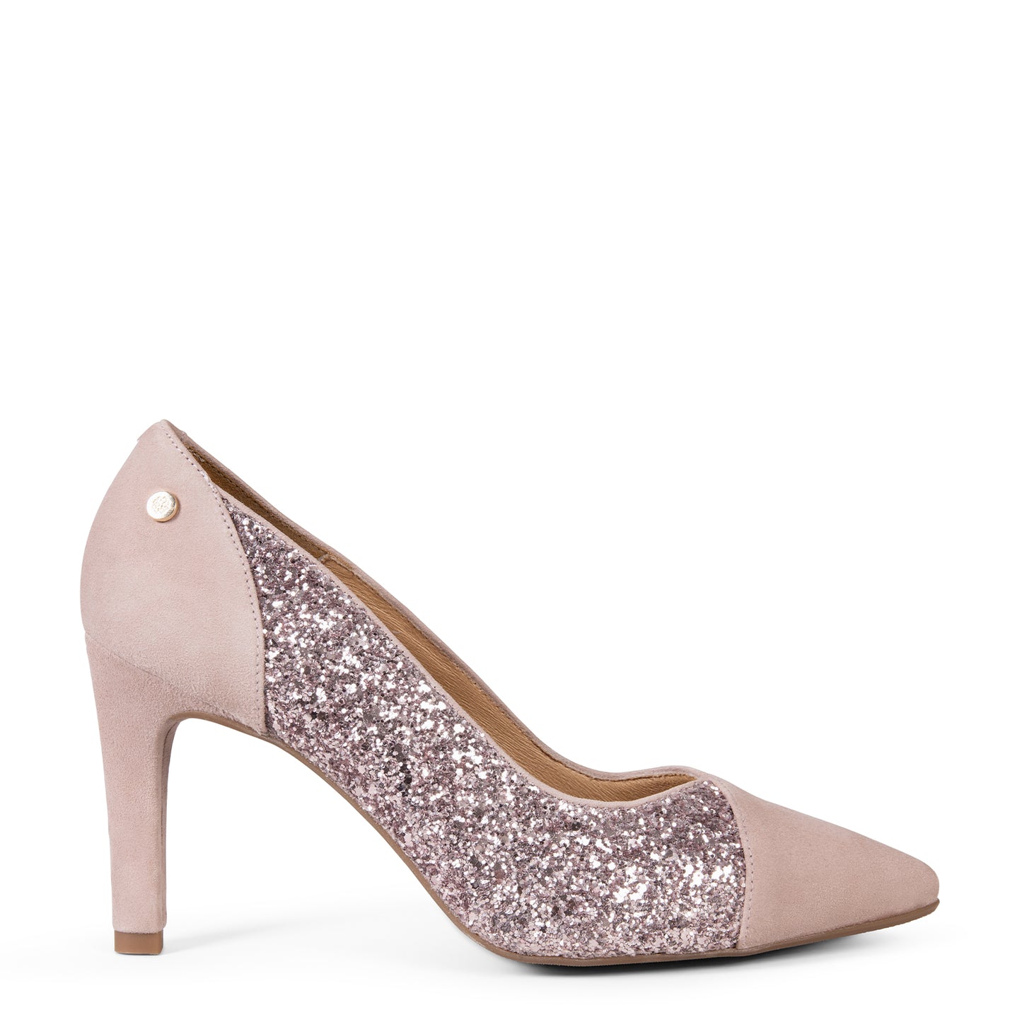 GLAM NIGHT– ZAPATOS ELEGANTES DE TACÓN ALTO CON GLITTER ROSA