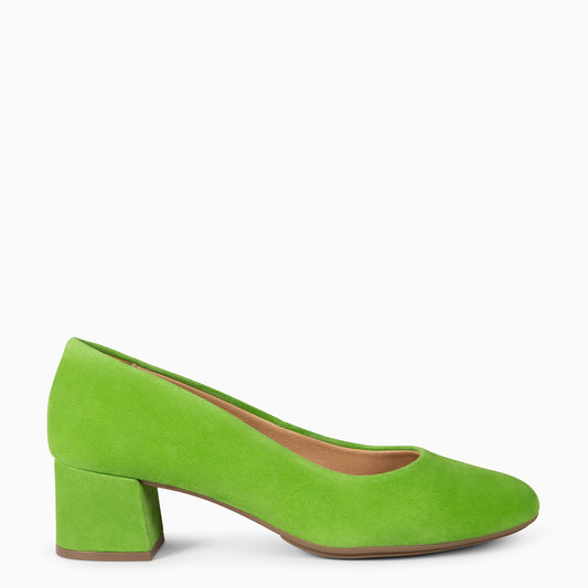 URBAN REDONDO - Zapatos de tacón bajo de ante VERDE