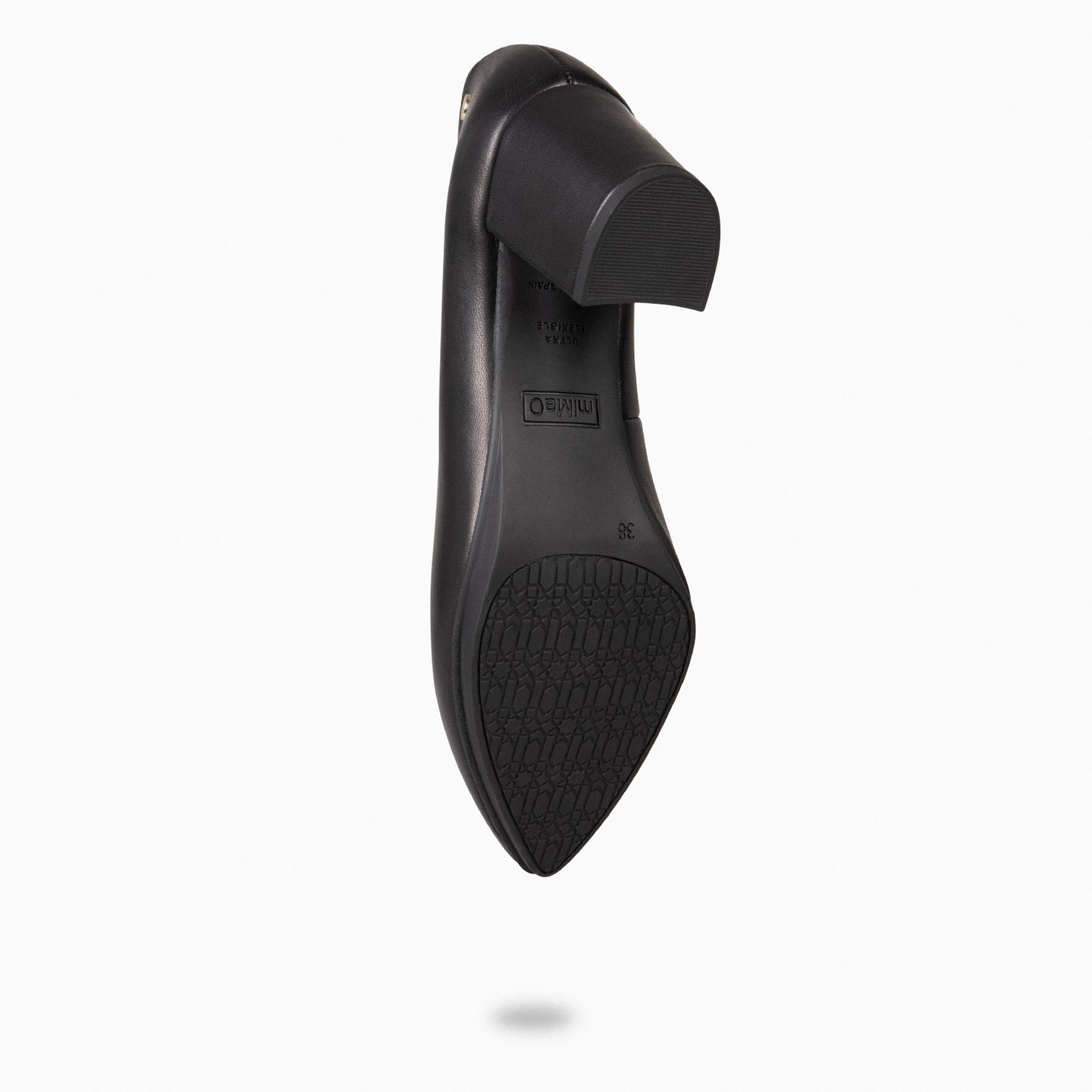 URBAN S SALÓN - Zapatos de tacón medio de napa en NEGRO