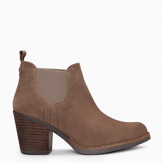 CASSIDY - Botines de tacón alto tipo Chelsea  TAUPE