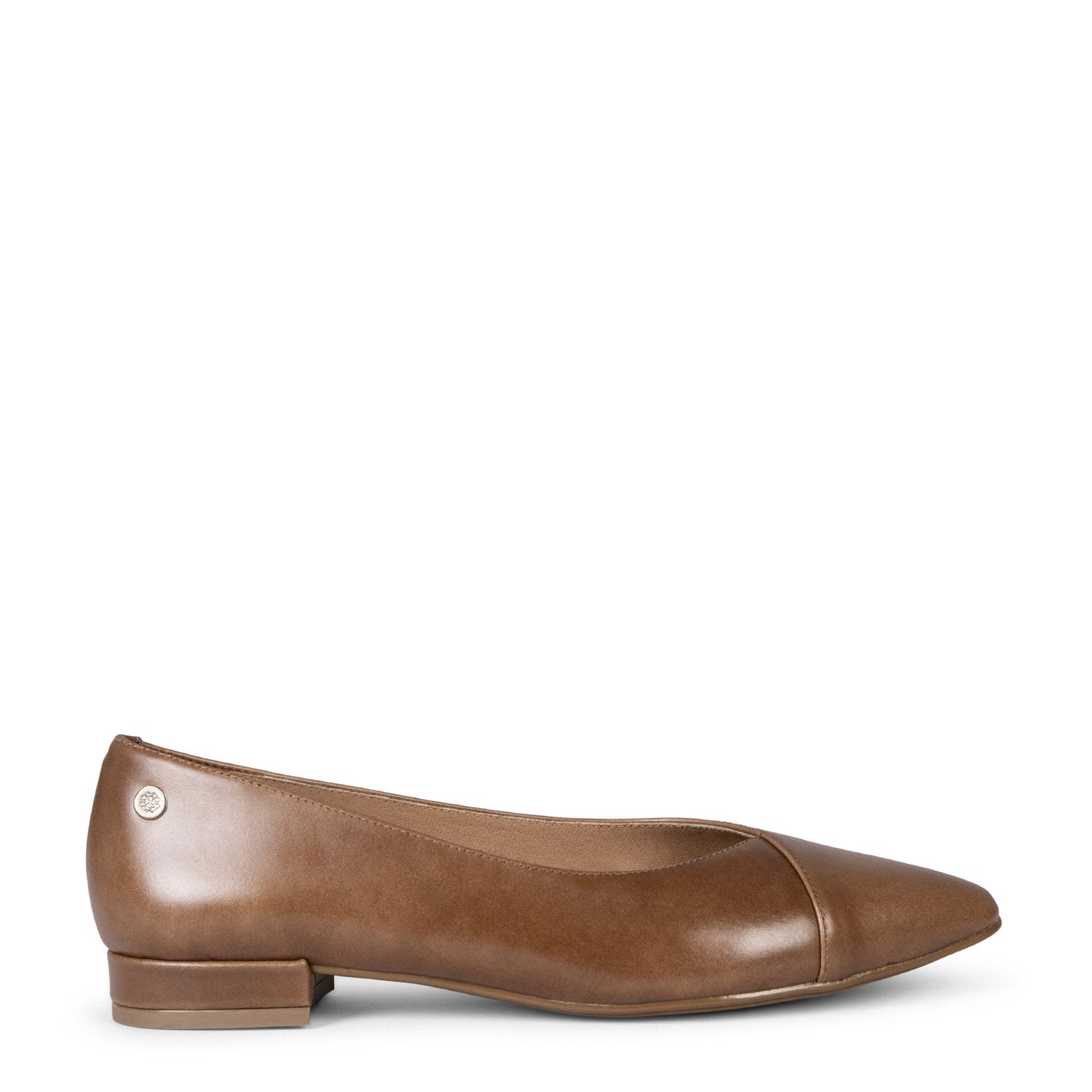 MARIE– Bailarinas tacón bajo TAUPE