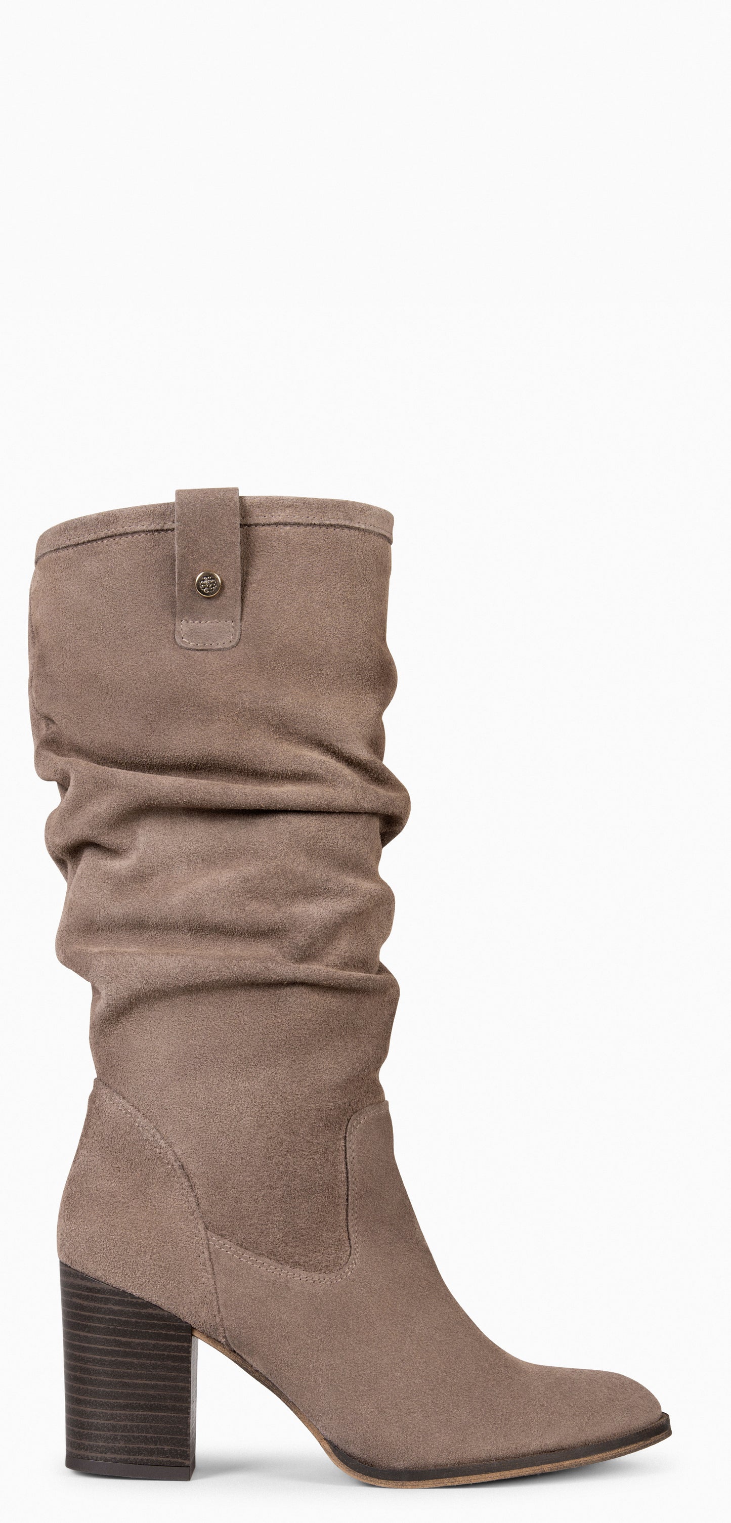 VILNA – Botas altas con tacón TAUPE