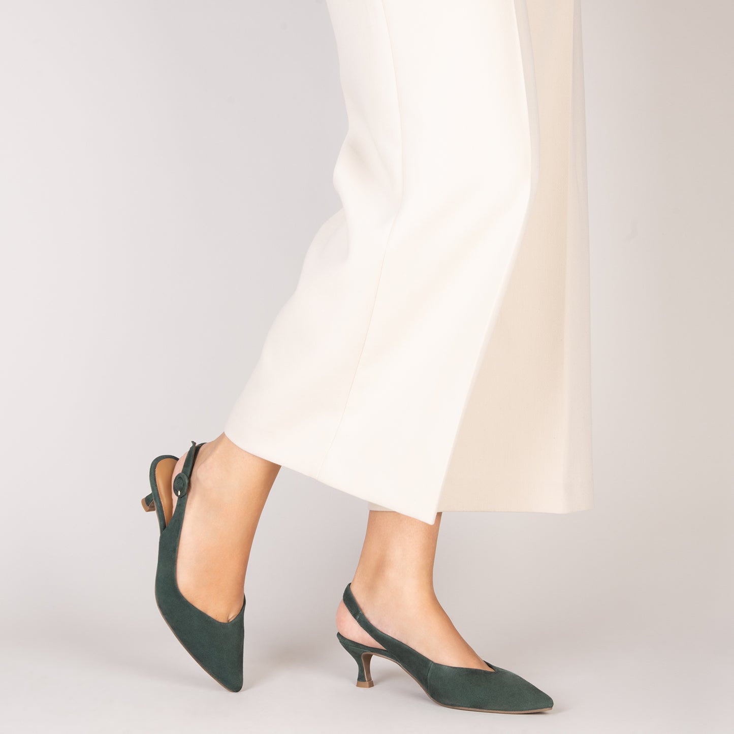 CARMEN – Zapatos de Tacón acampanado VERDE