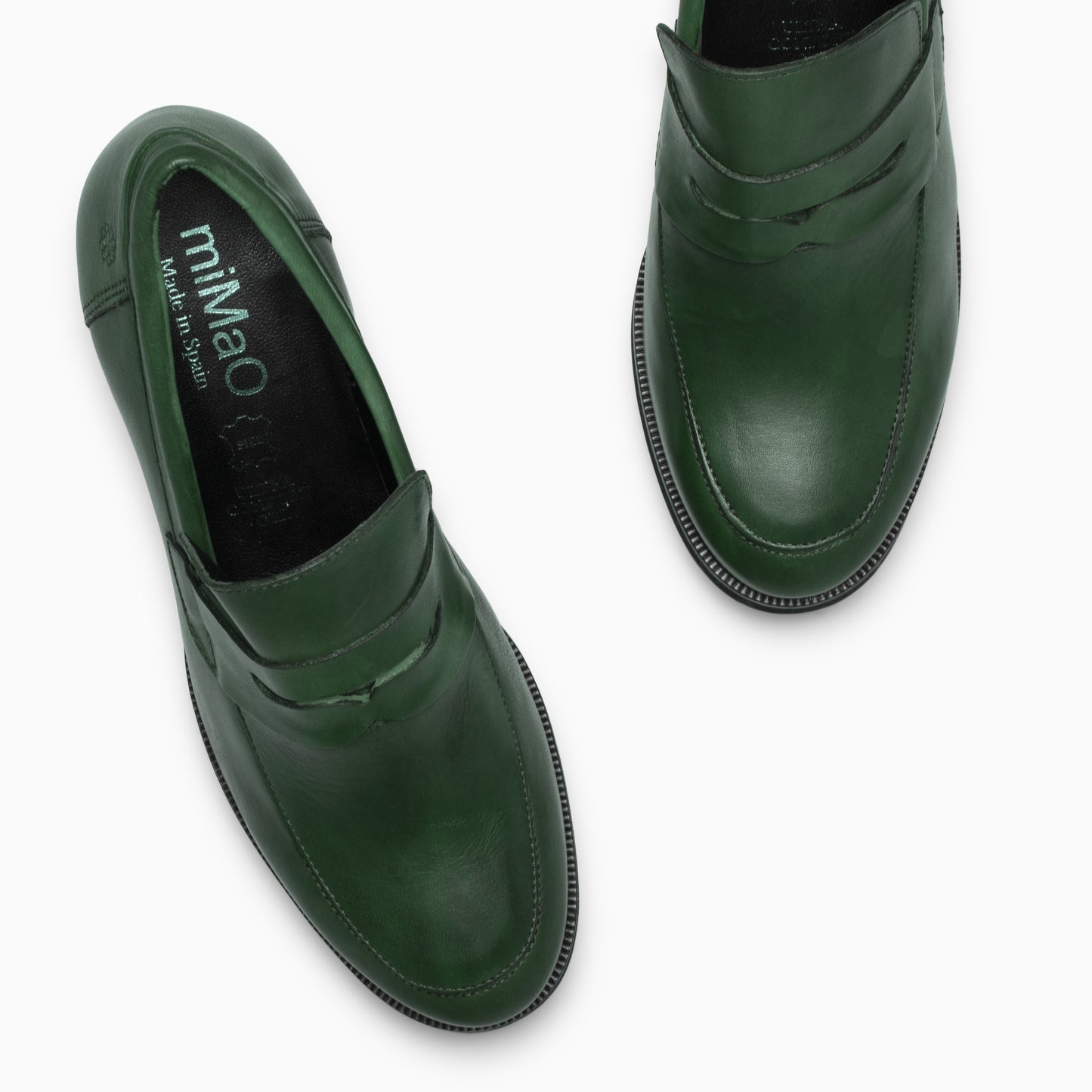 TREND – Mocasín con tacón y plataforma  VERDE