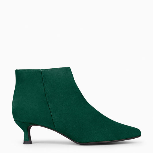 ROYAL SUEDE - Bottines à petit talon VERT