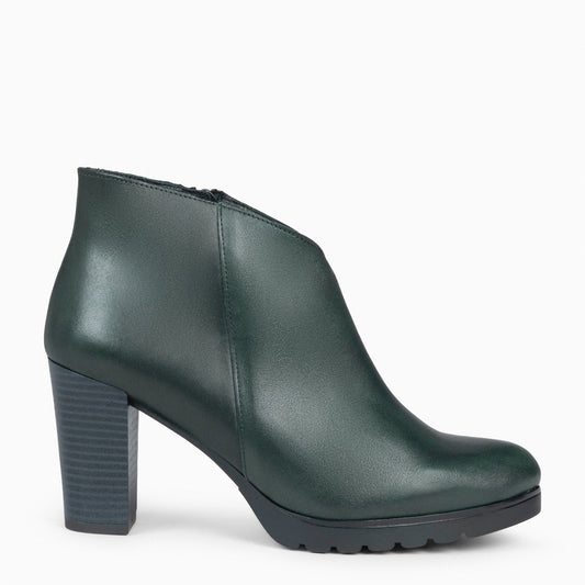 CLASSIC - Botines de Mujer con tacón VERDE