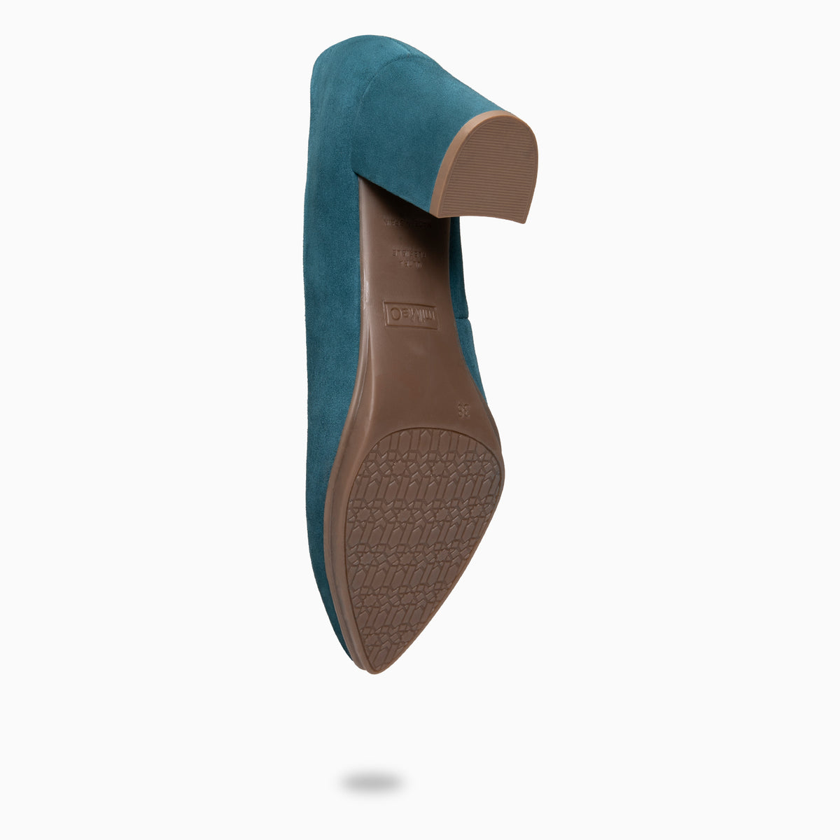URBAN S – Zapatos de tacón medio de ante VERDE PATO