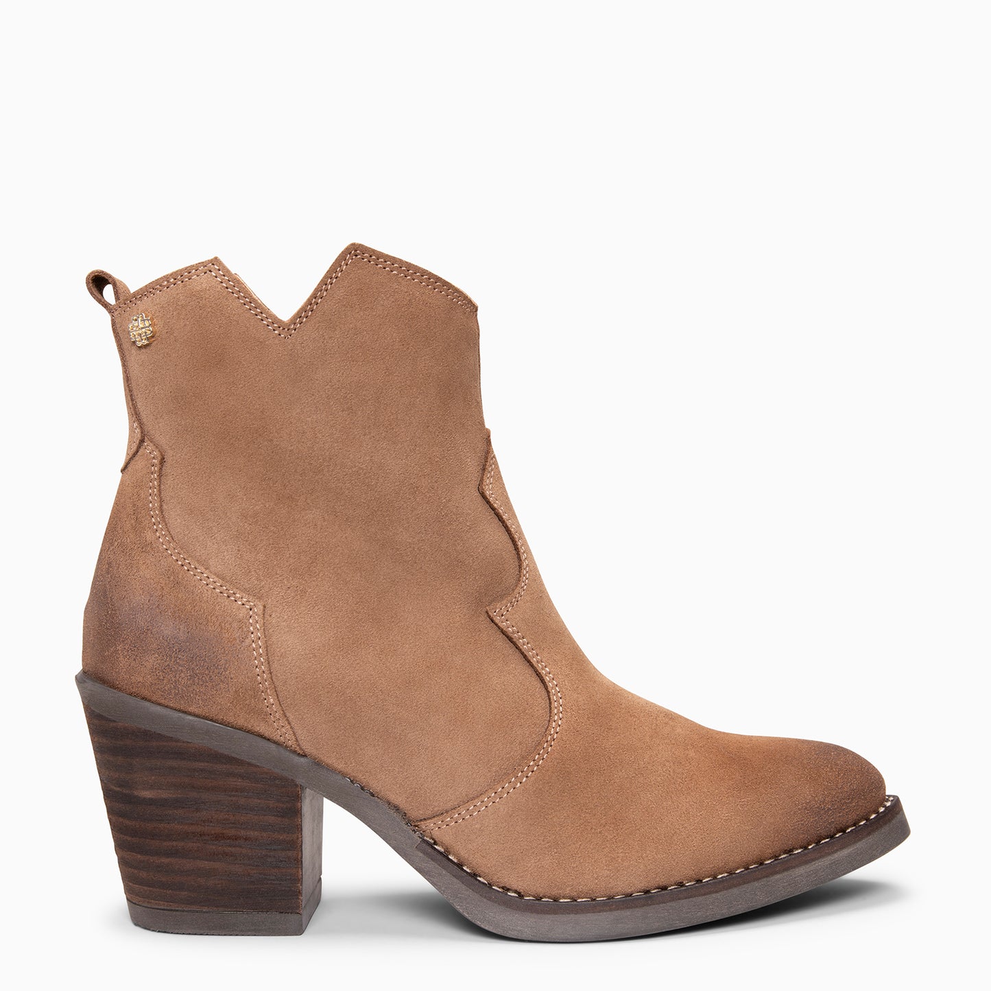 BEDFORD – Botines cowboy con tacón CAMEL