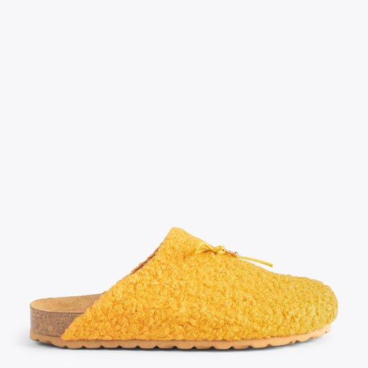 SWEET DREAMS – Chaussons avec nœud JAUNE 