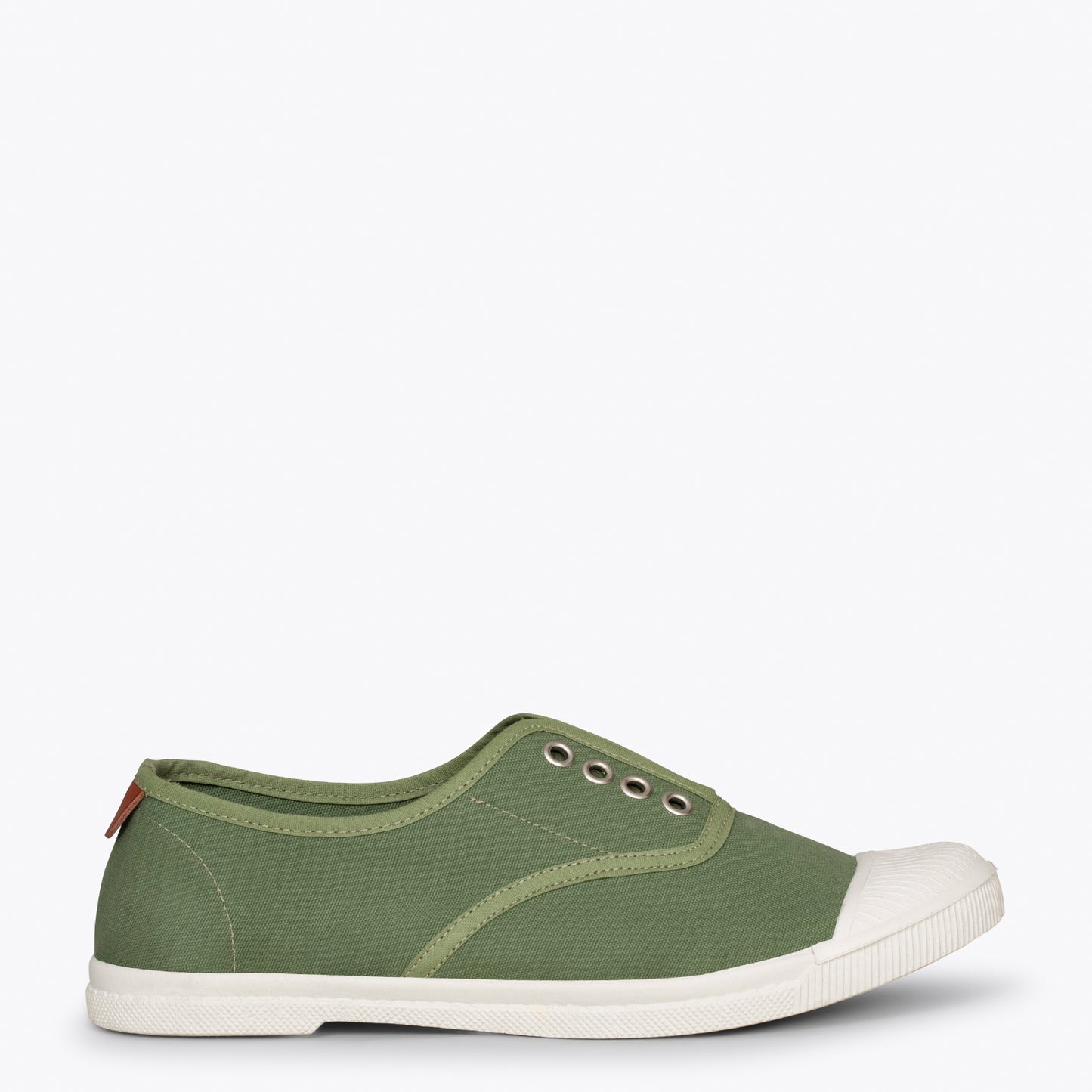 WAY Zapatillas sin cordones de lona KAKI