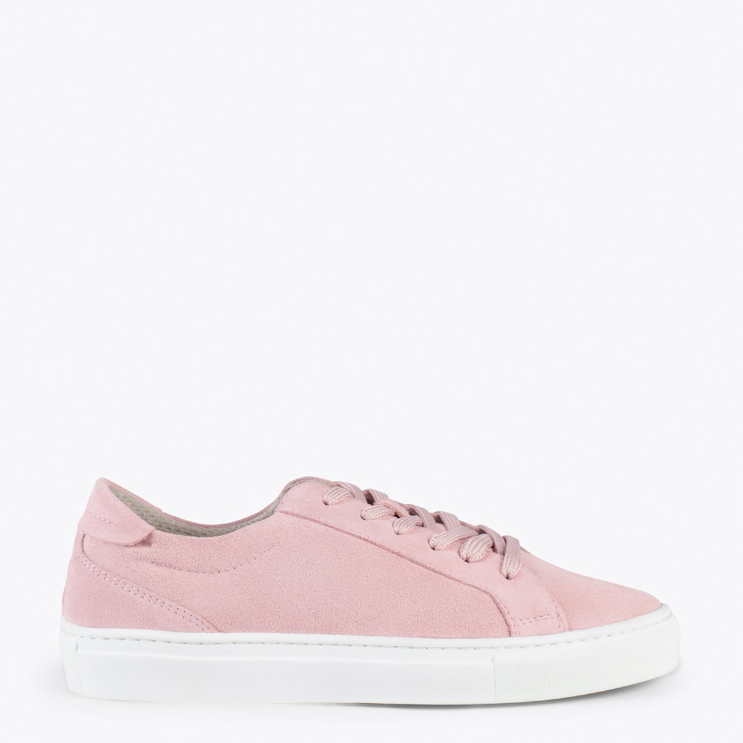 ENJOY – Sneakers de piel de serraje ROSA