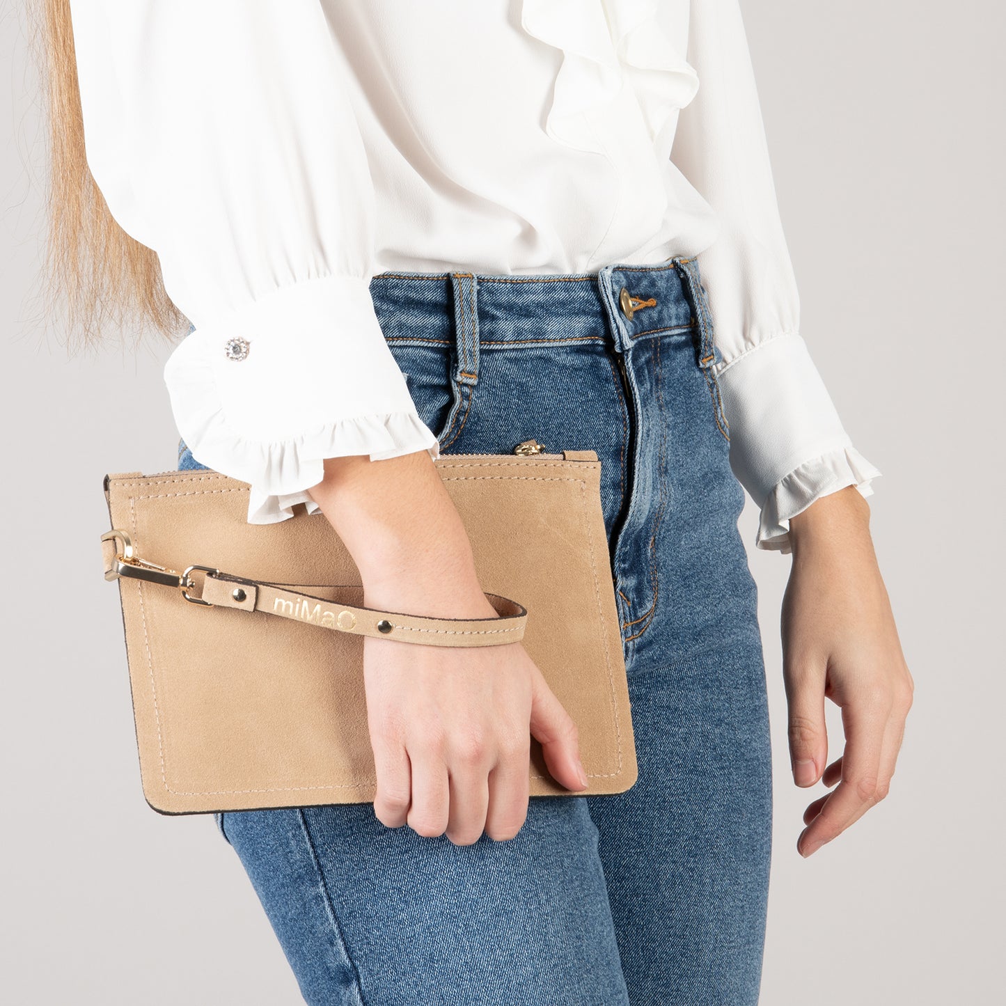 URBAN - Bolso de piel tipo clutch ARENA