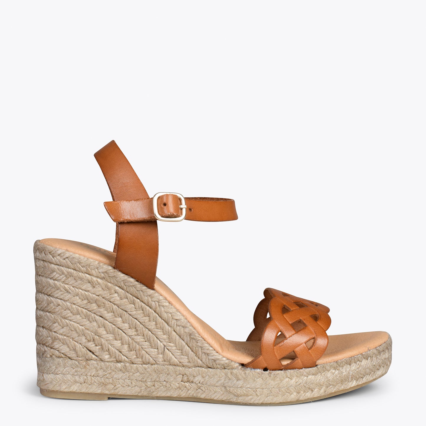 OASIS – Wedges en sparte grillé avec galon CAMEL 