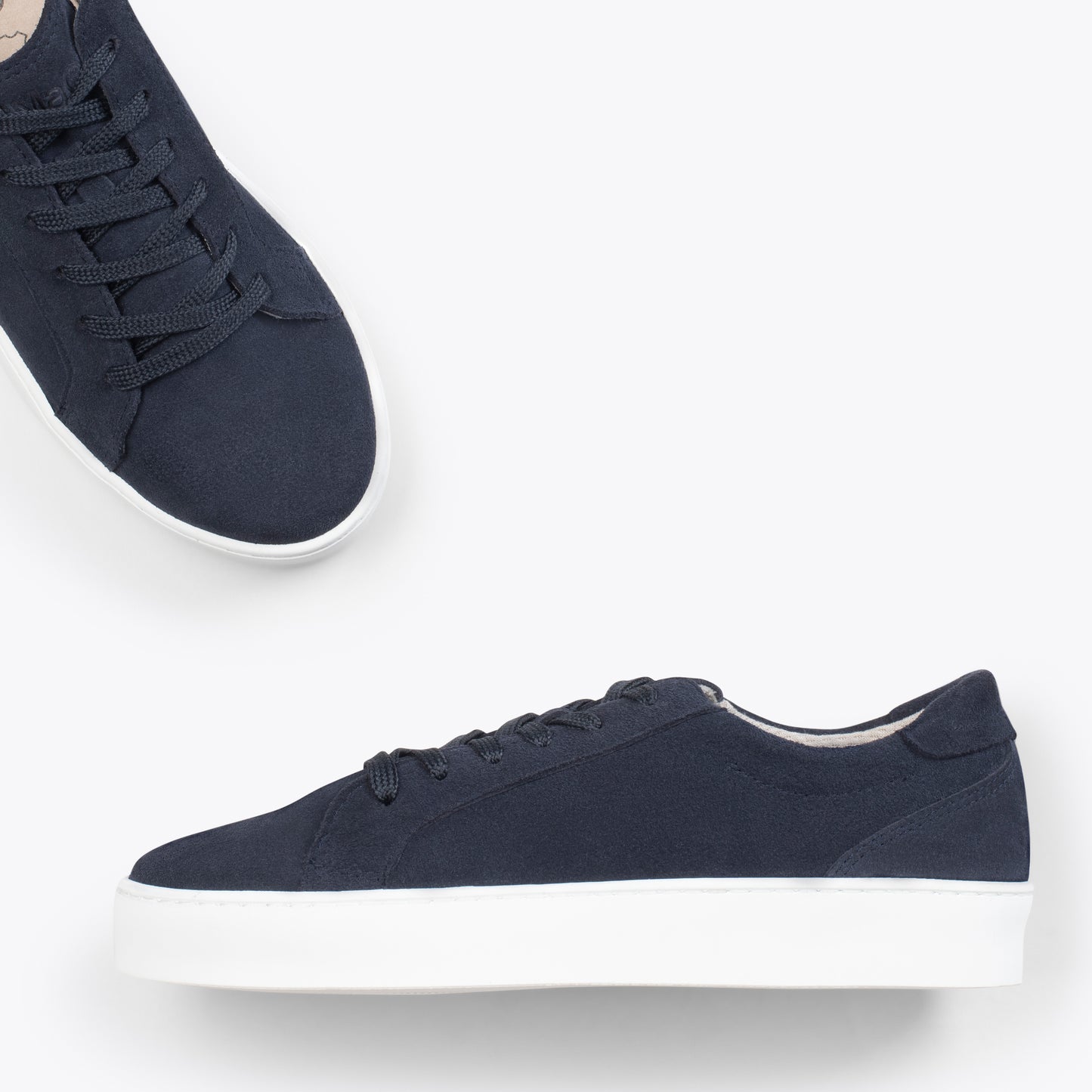 ENJOY – Sneakers de piel de serraje AZUL