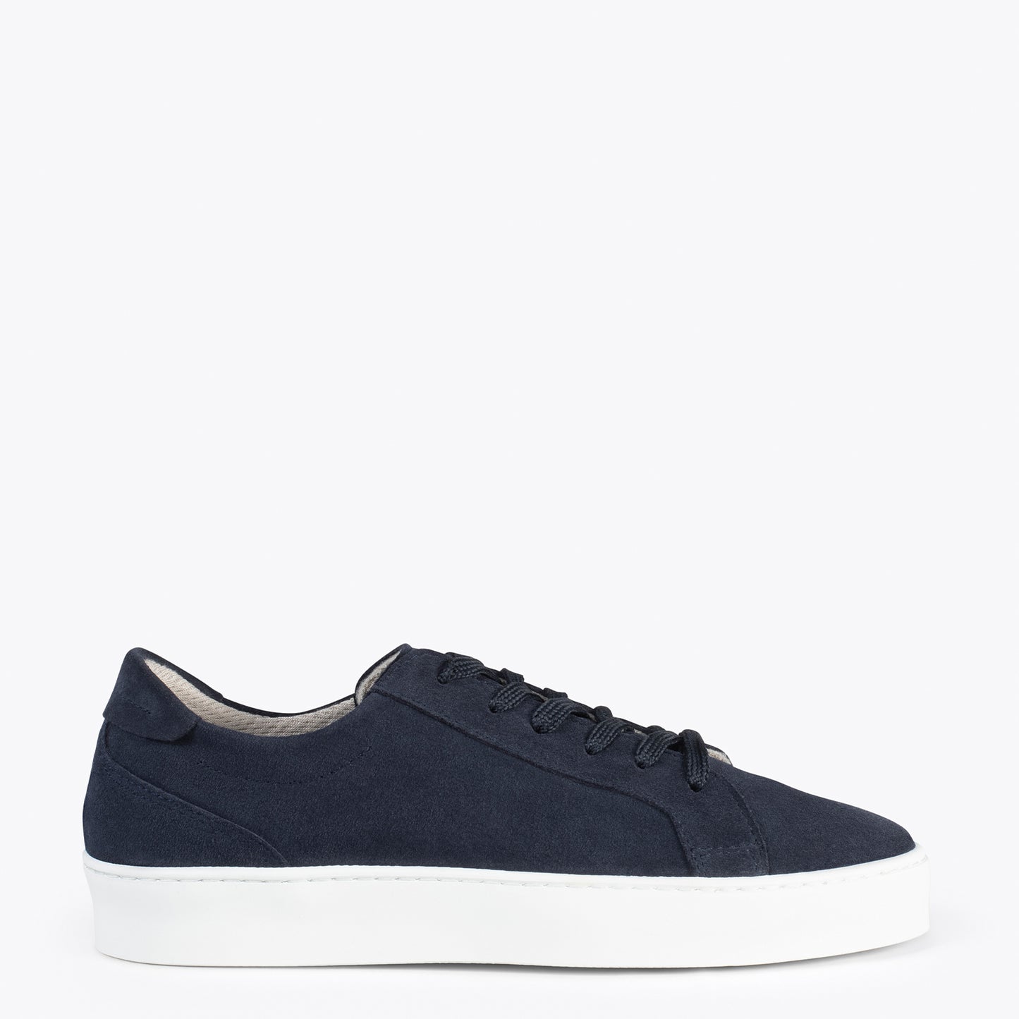 ENJOY – Sneakers de piel de serraje AZUL