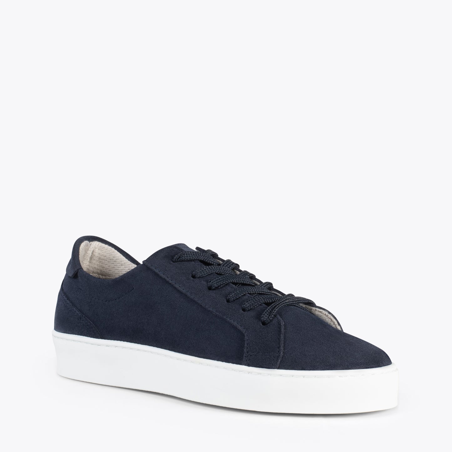 ENJOY – Sneakers de piel de serraje AZUL