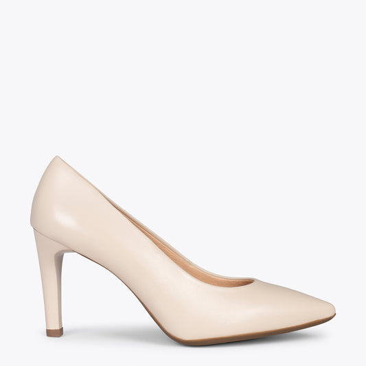 GLAM – Zapatos elegantes de tacón alto BEIGE