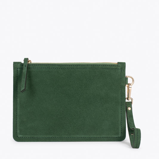 URBAN - Bolsa clutch em couro VERDE 