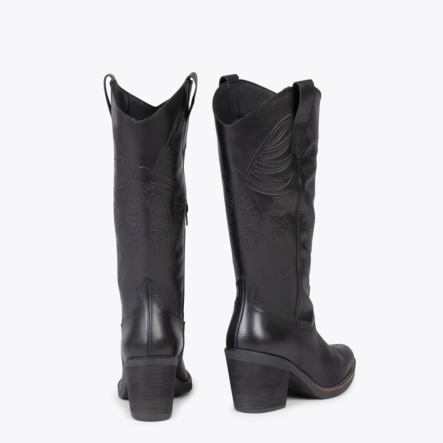 DALLAS – Botas cowboy altas NEGRO