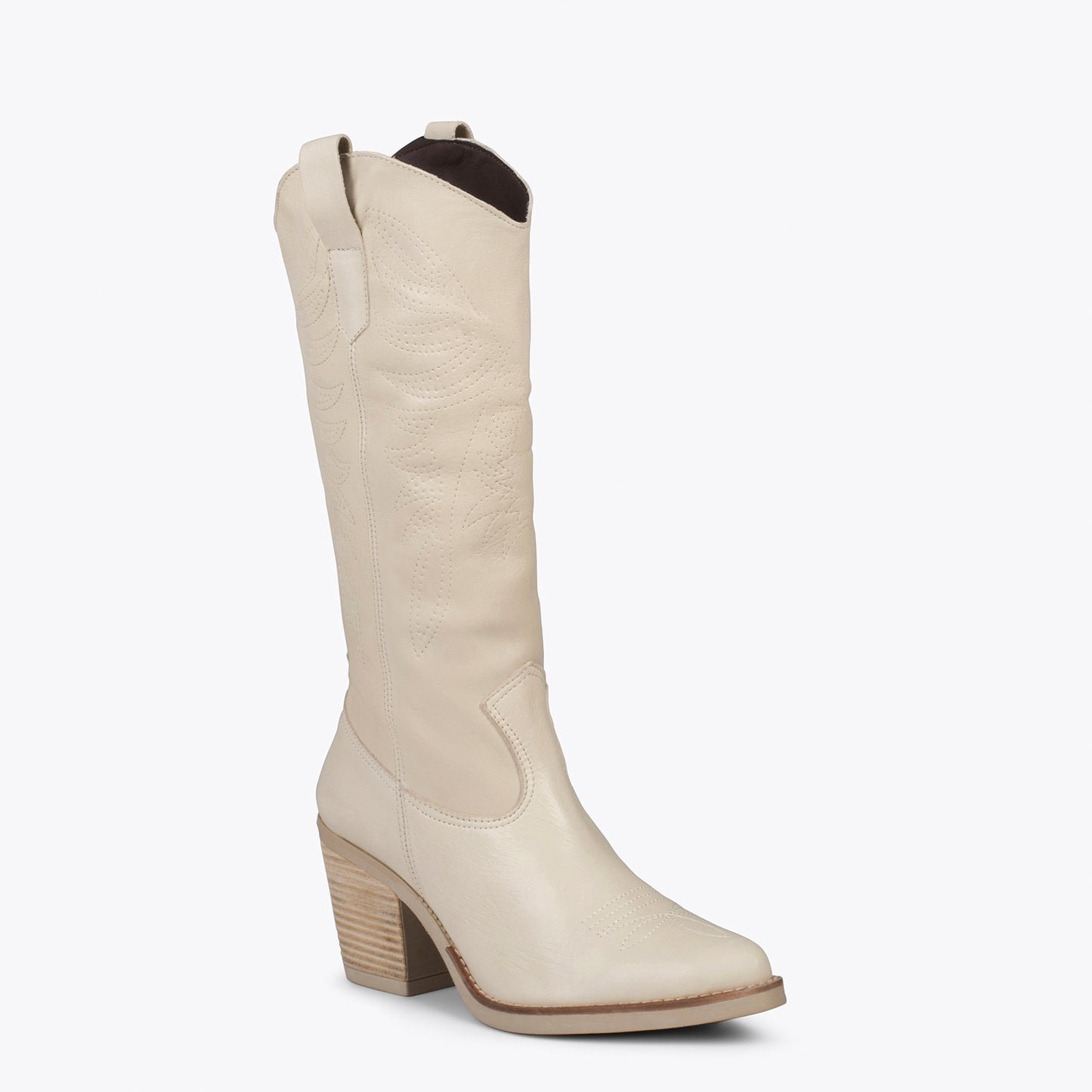 DALLAS – Botas cowboy altas BEIGE