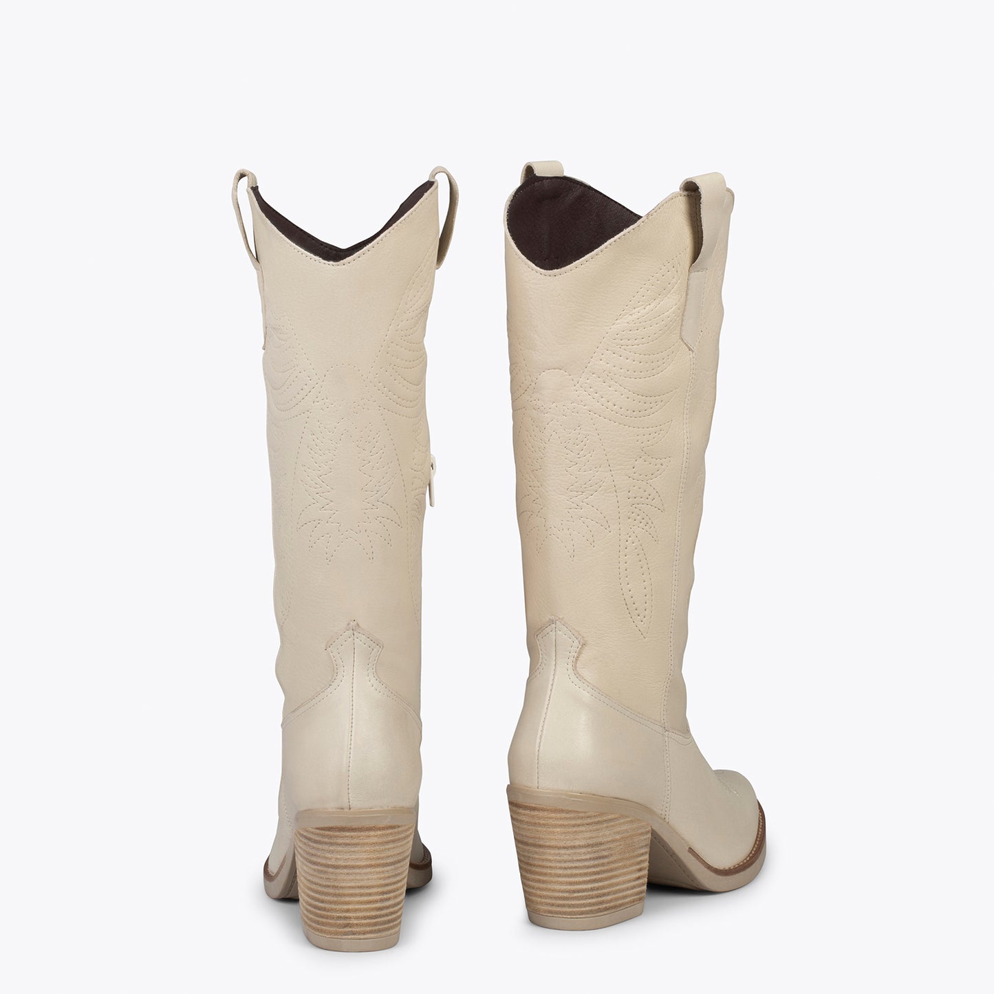 DALLAS – Botas cowboy altas BEIGE