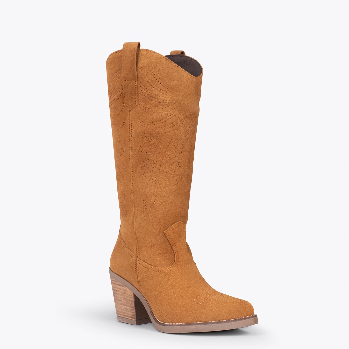 DALLAS – Botas cowboy altas CAMEL