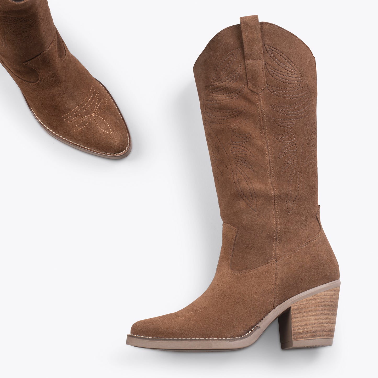 DALLAS – Botas cowboy altas MARRÓN