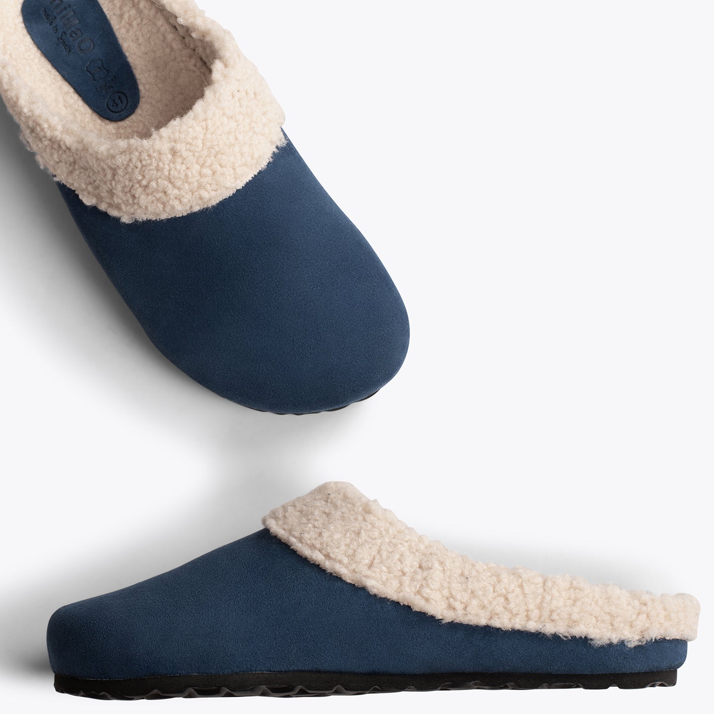 DREAM HOME Chinelos de shearling para homens AZUL 