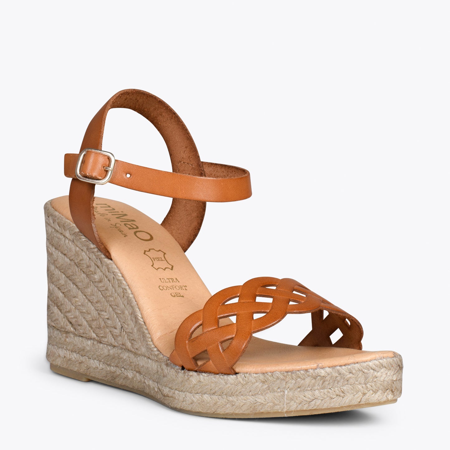 OASIS – Wedges en sparte grillé avec galon CAMEL 