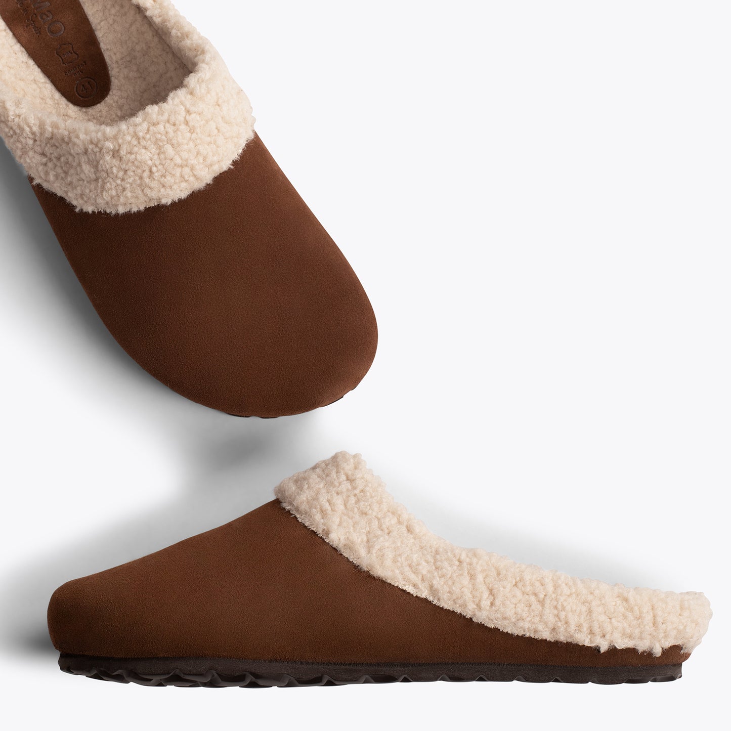 DREAM HOME Chinelos de shearling para homens MARROM 