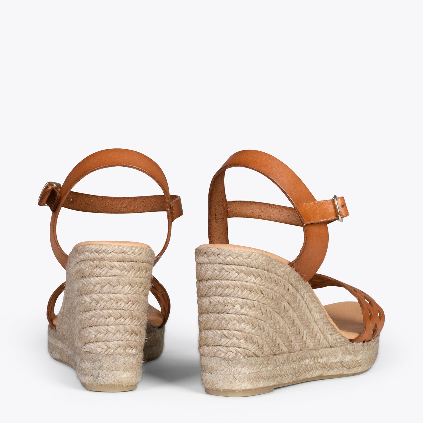 OASIS – Wedges en sparte grillé avec galon CAMEL 