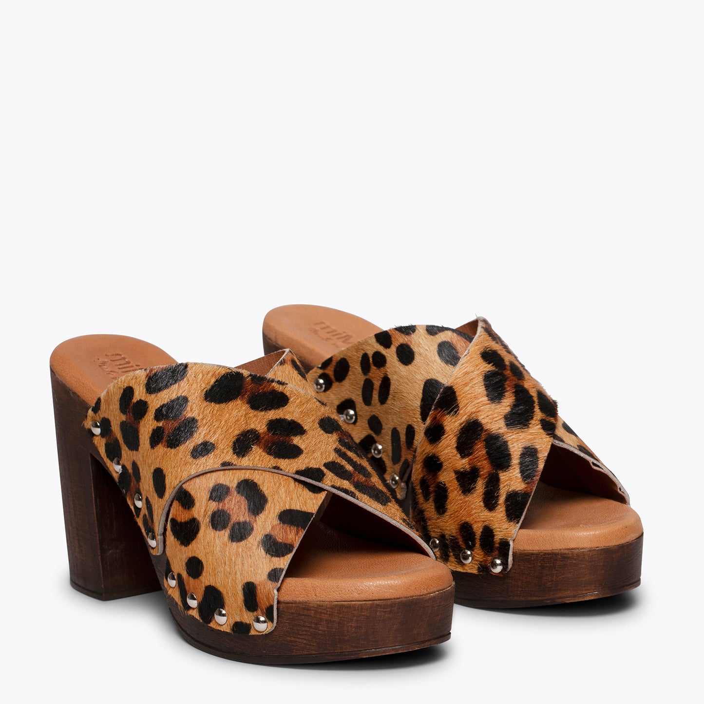 MALLORCA Zueco animal print LEOPARDO de mujer