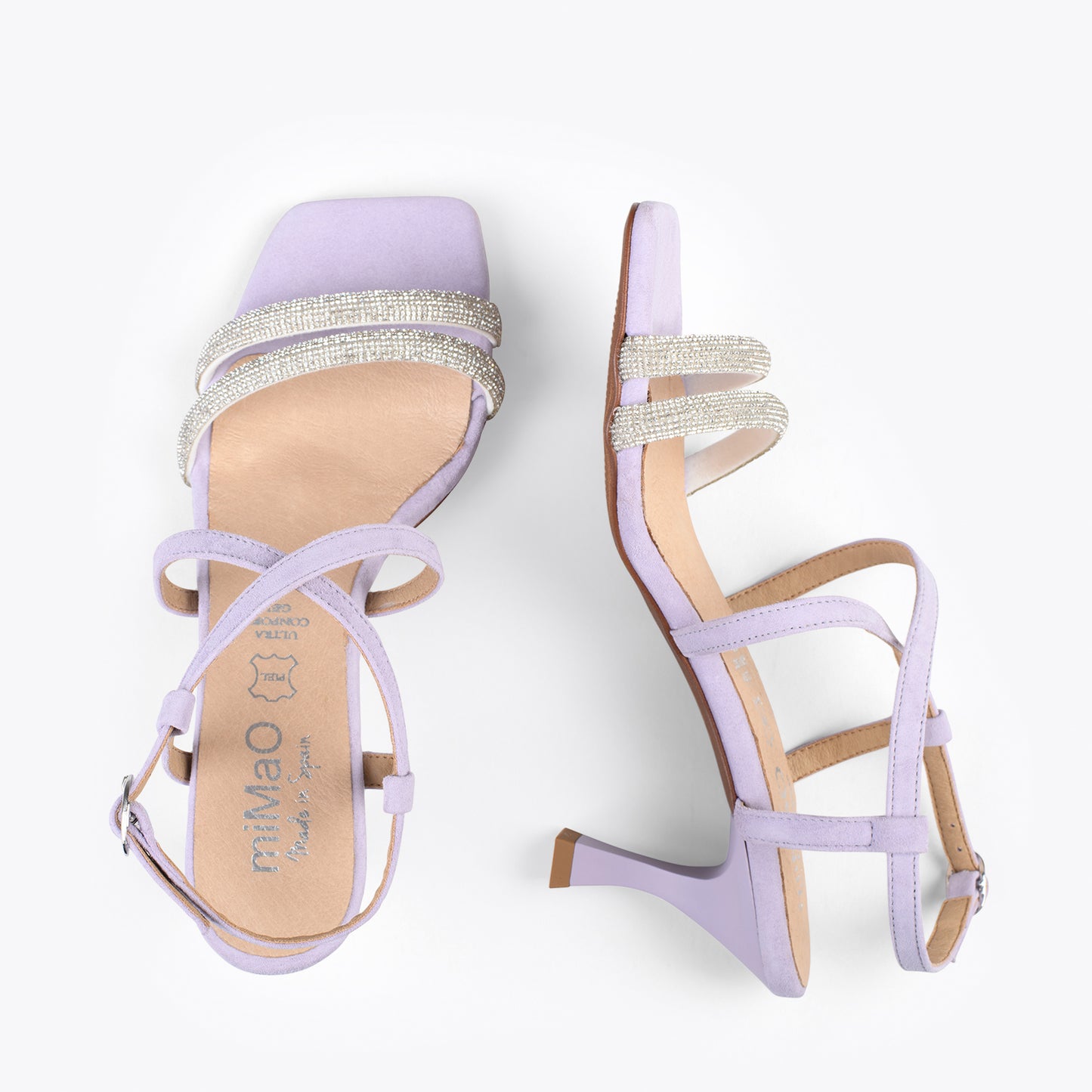 SHINY - Sandalias de tiras brillantes LAVANDA