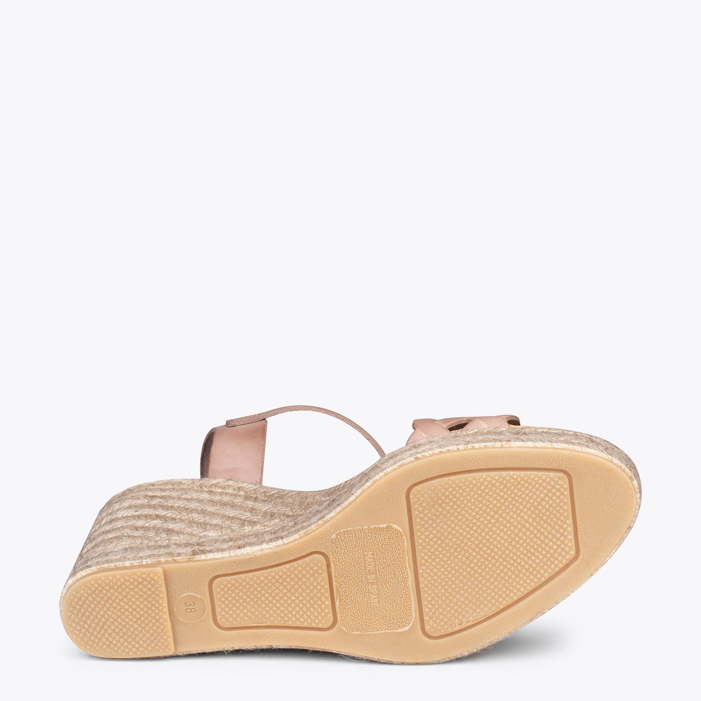 OASIS – Wedges en sparte grillé avec galon TAUPE 