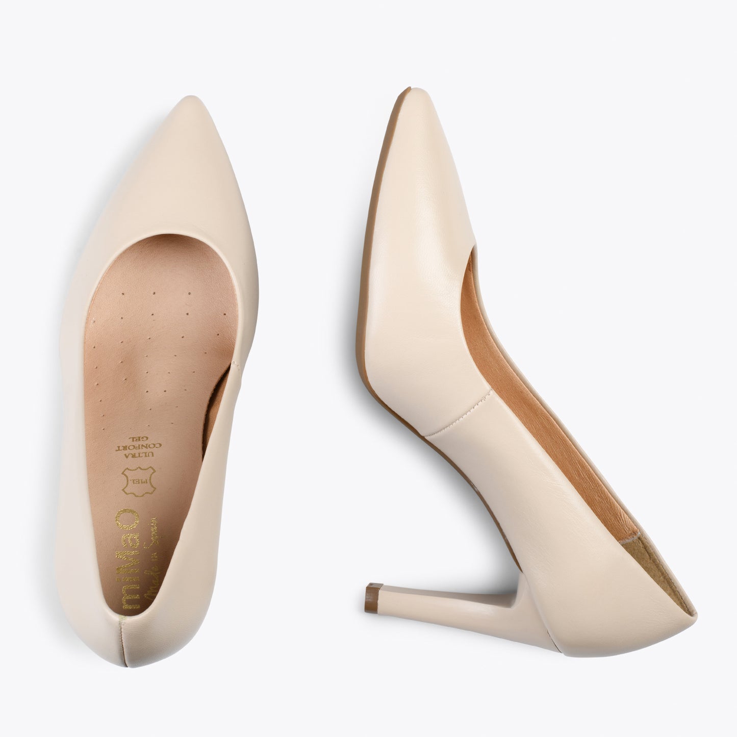 GLAM – Zapatos elegantes de tacón alto BEIGE