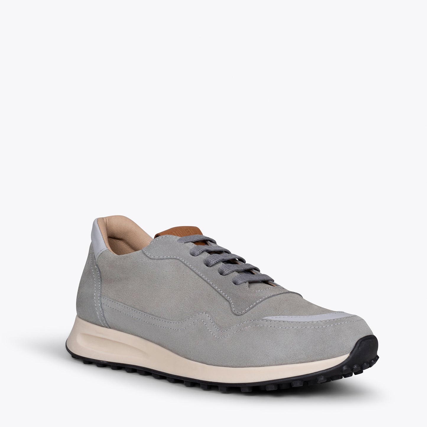 BOSTON Zapatillas de piel para hombre GRIS