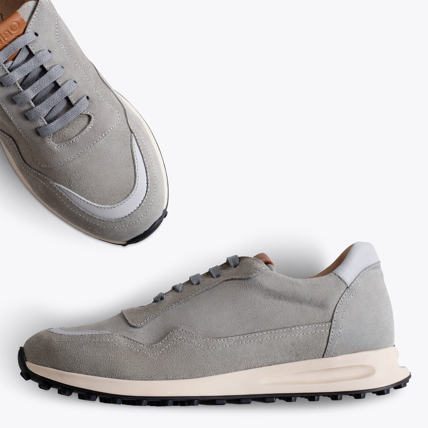 BOSTON Zapatillas de piel para hombre GRIS