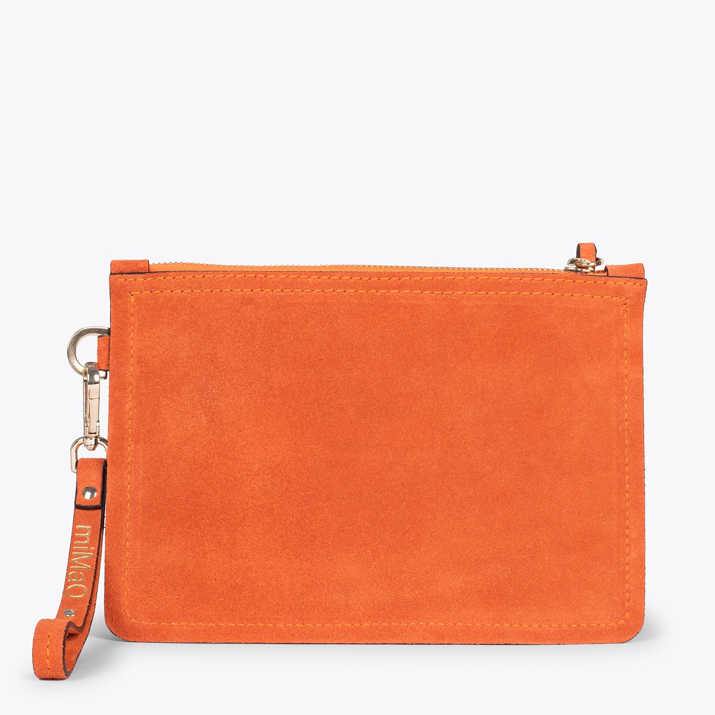 URBAN - Bolsa clutch em couro LARANJA 