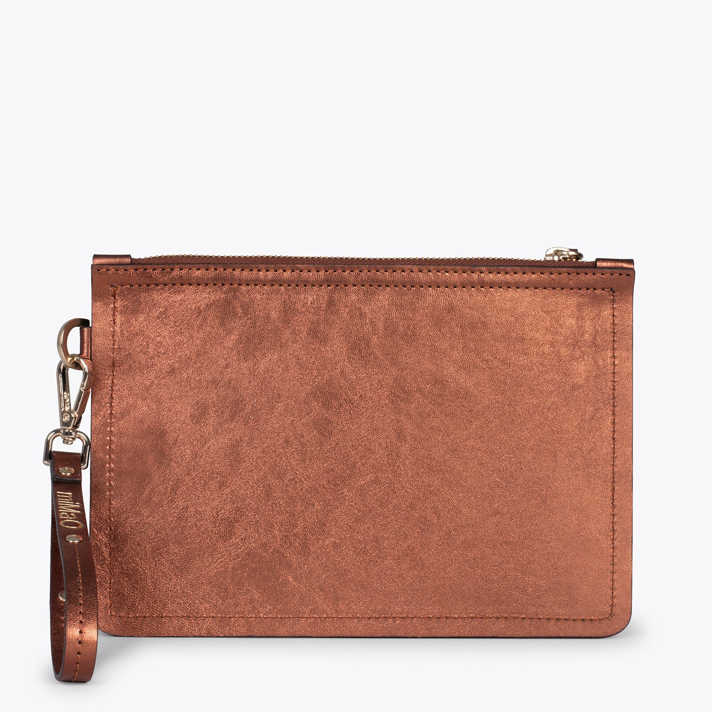 URBAN - Bolsa clutch de couro BRONZE 