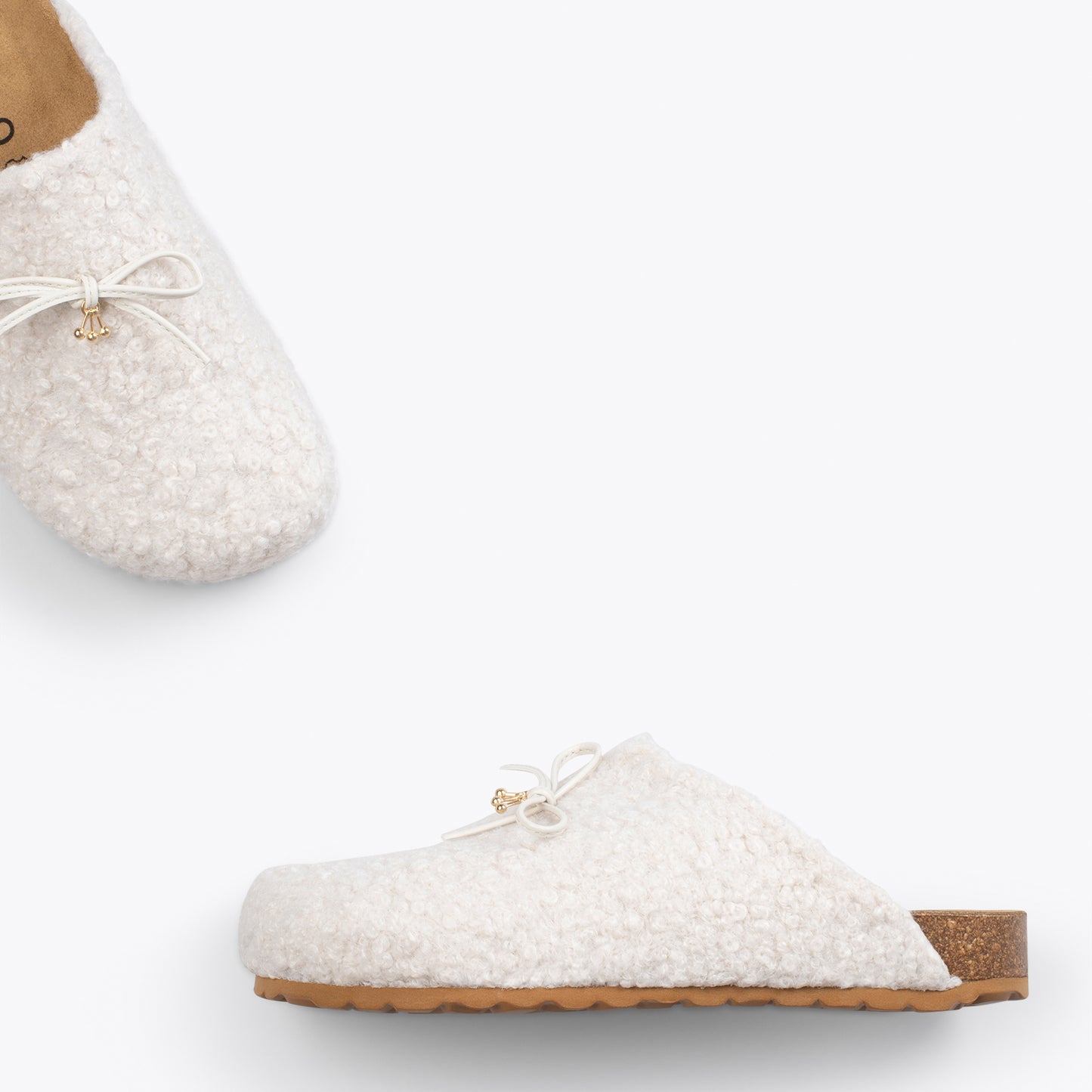 SWEET DREAMS – Chaussons d'intérieur avec nœud BEIGE 