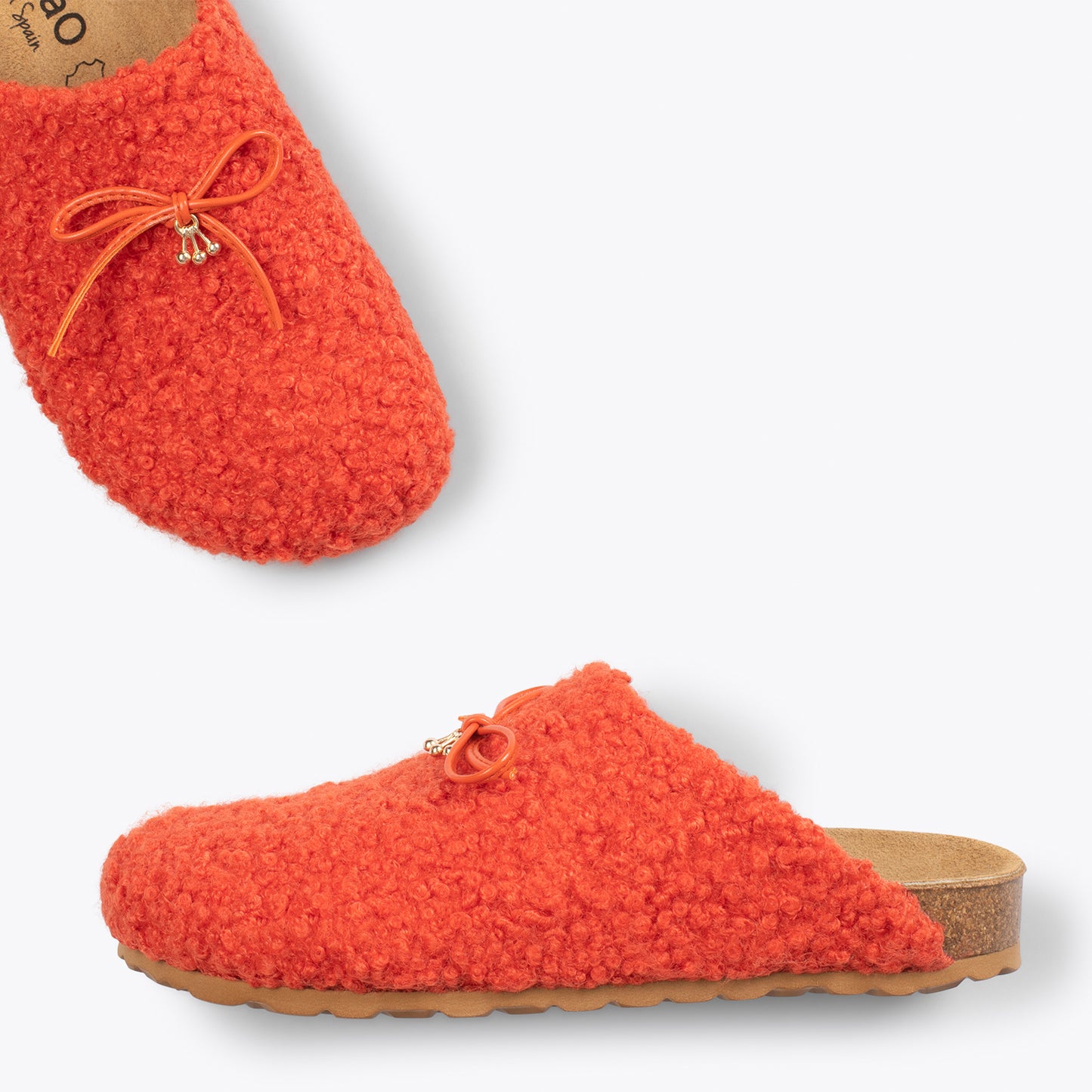 SWEET DREAMS – Chaussons d'intérieur avec nœud ORANGE 