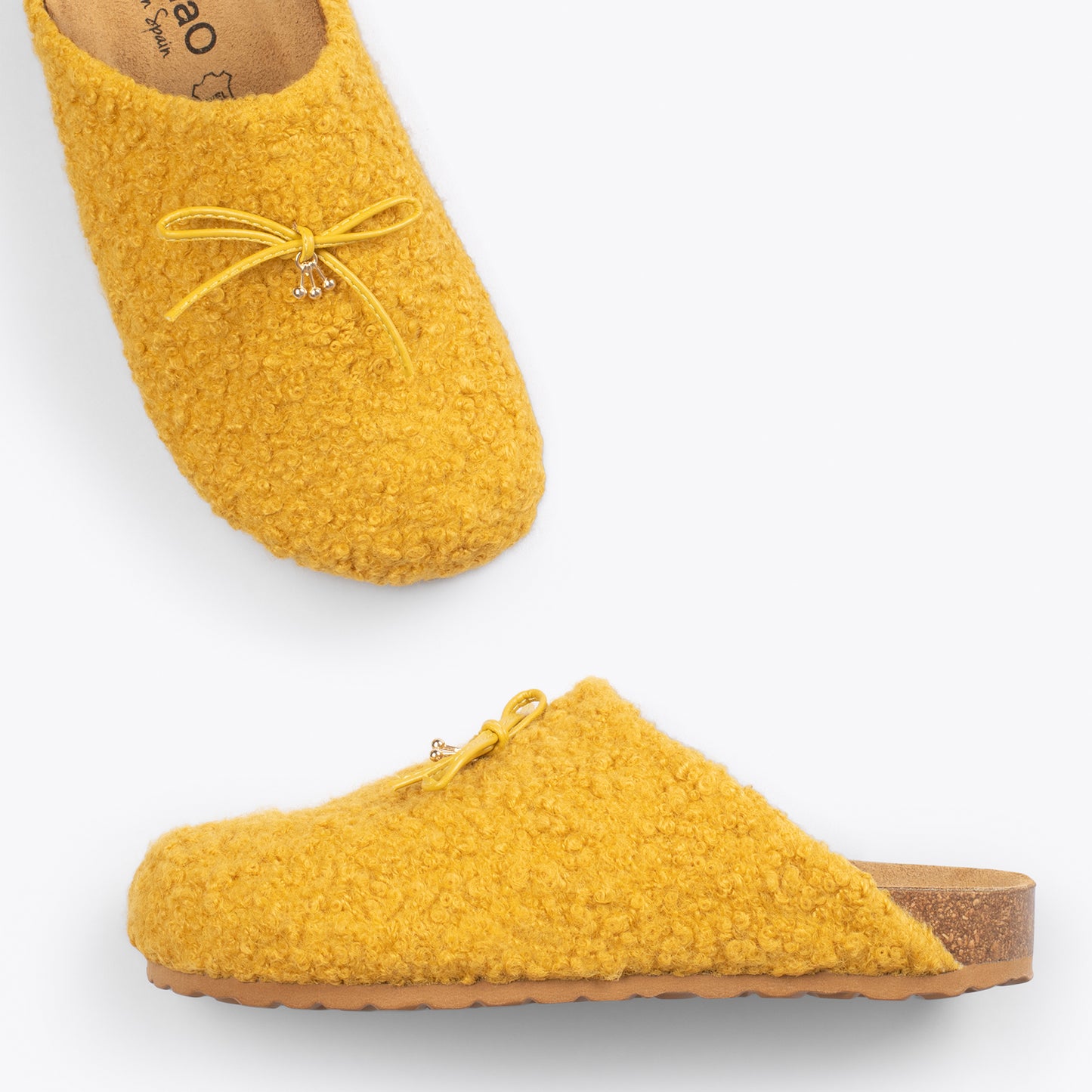 SWEET DREAMS – Chaussons avec nœud JAUNE 