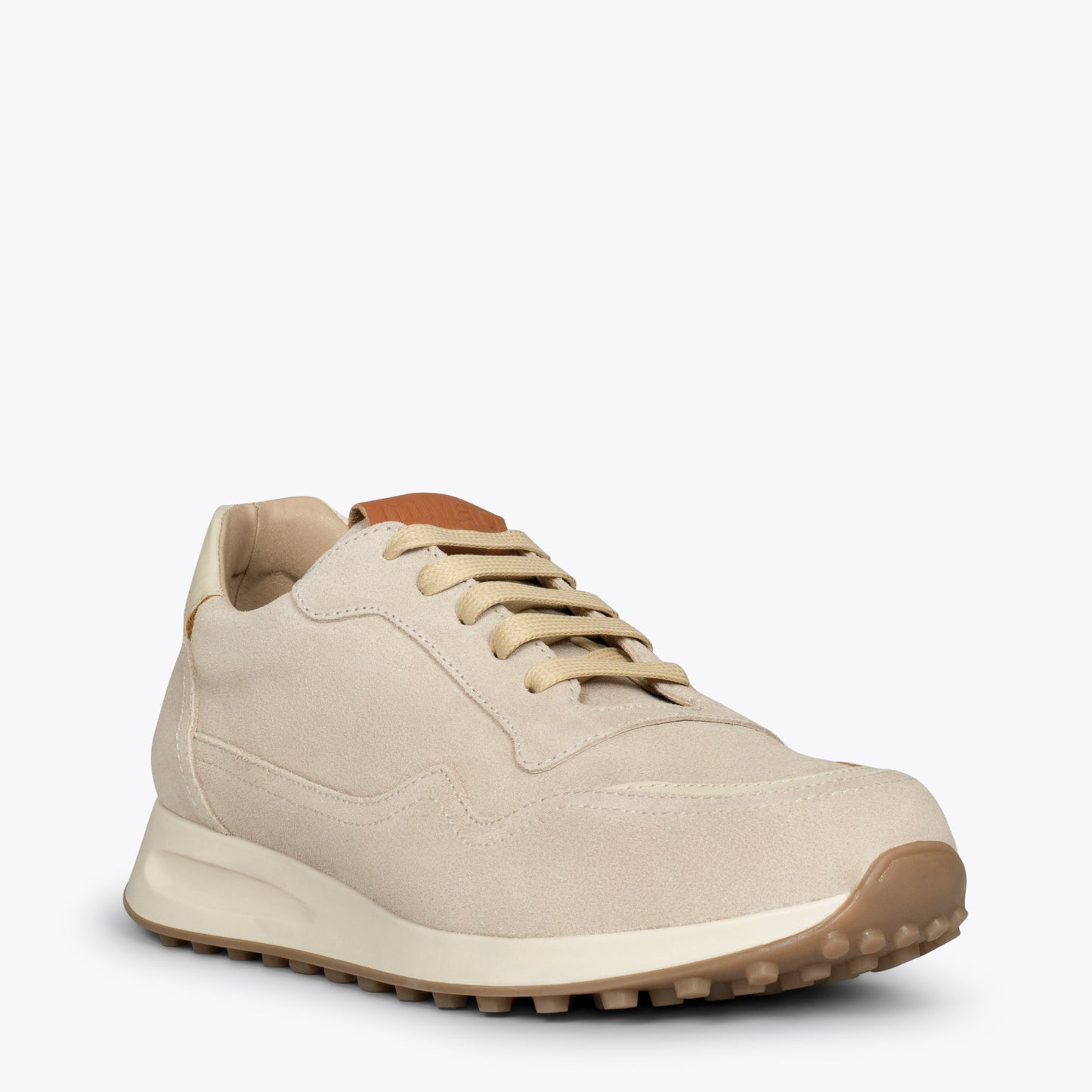 BOSTON Zapatillas de piel para hombre BEIGE