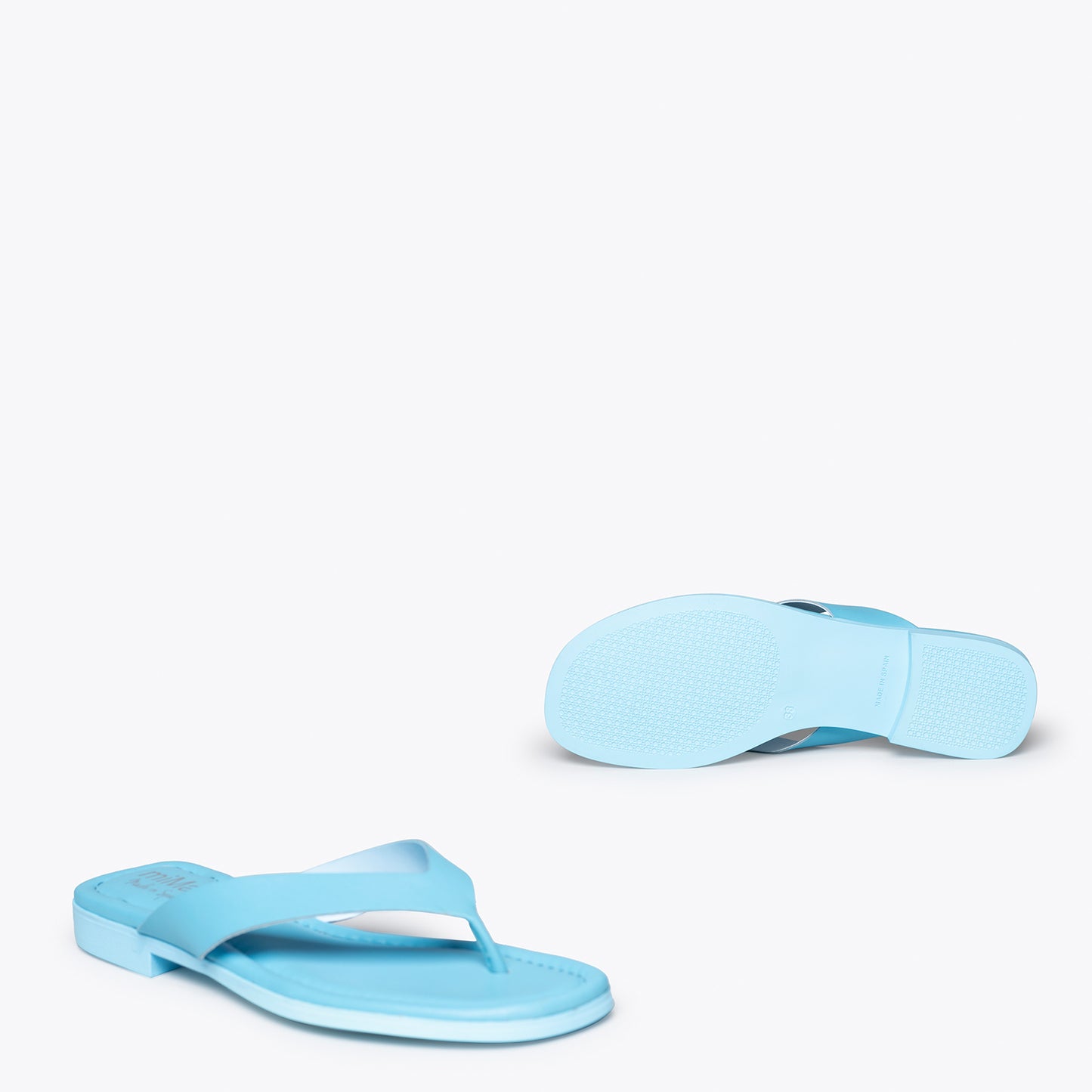 FLIP FLOP Sandalias de dedo planas AZULES