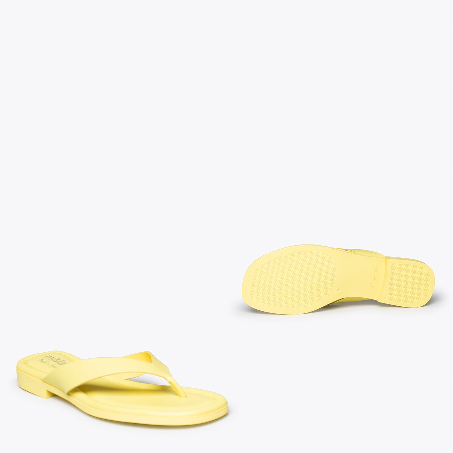 FLIP FLOP Sandalias de dedo planas AMARILLAS