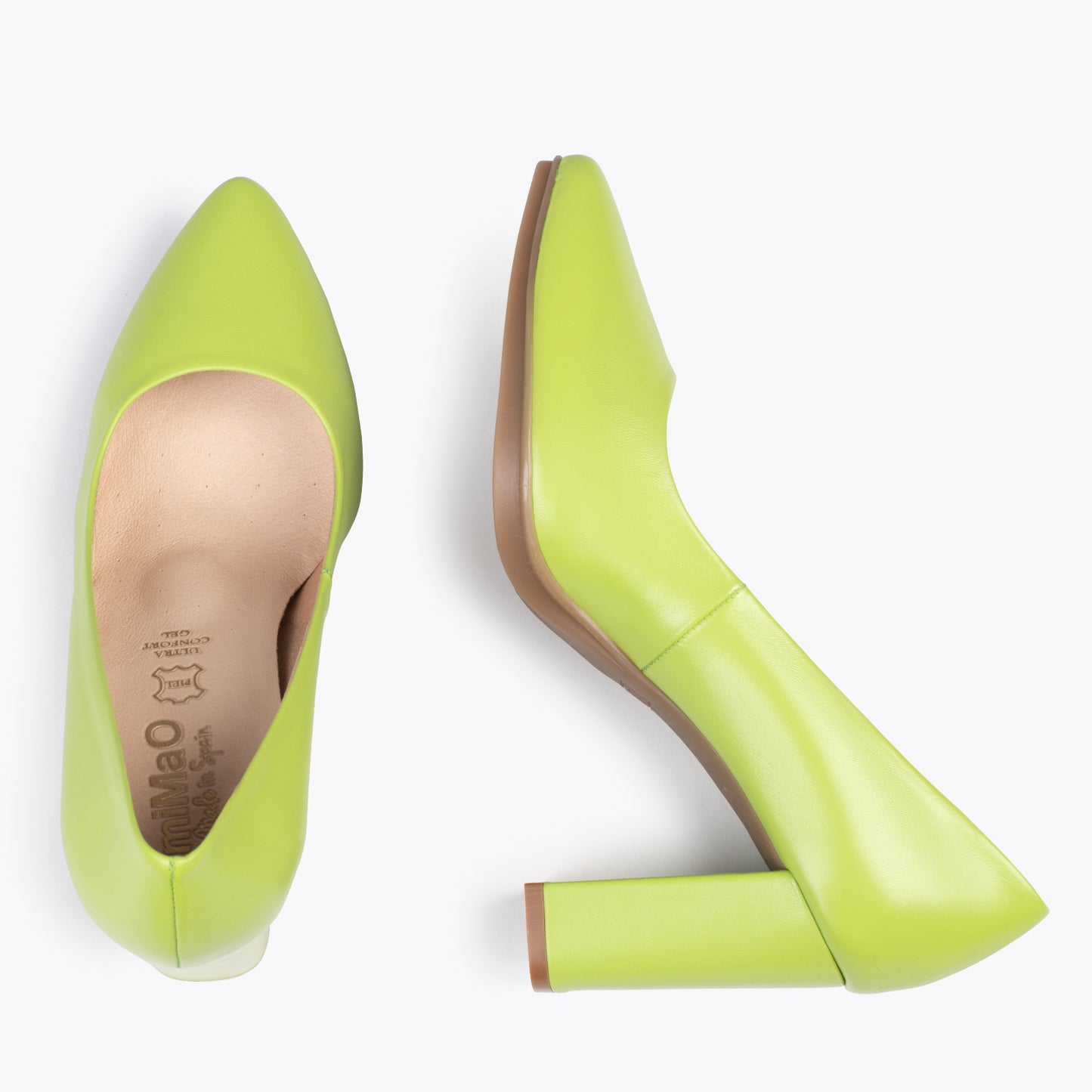 URBAN SALON – Zapatos de tacón alto de napa VERDE PISTACHO