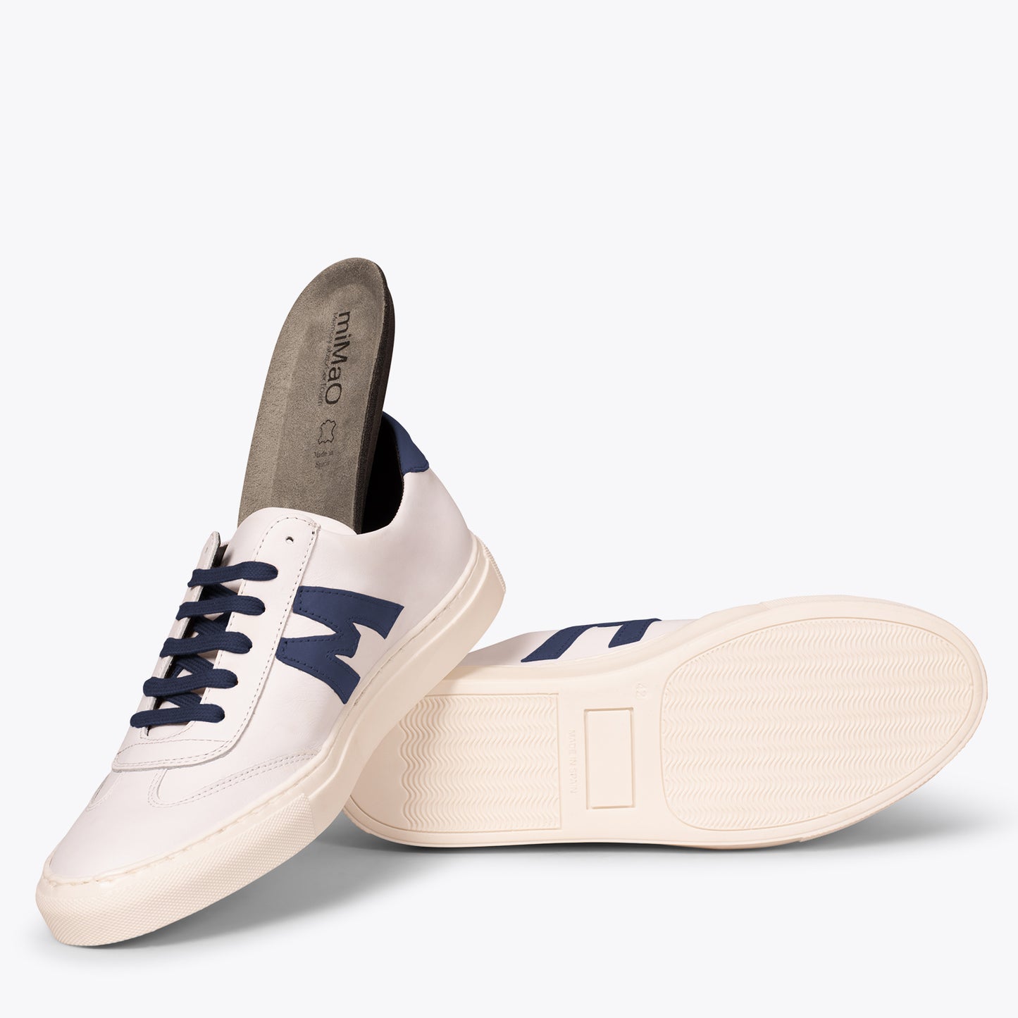 MÓNACO Zapatillas casual de hombre con logo en AZUL