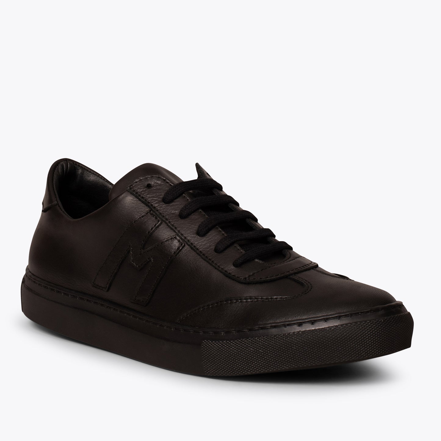 Tênis casual masculino MONACO BLACK com logotipo 